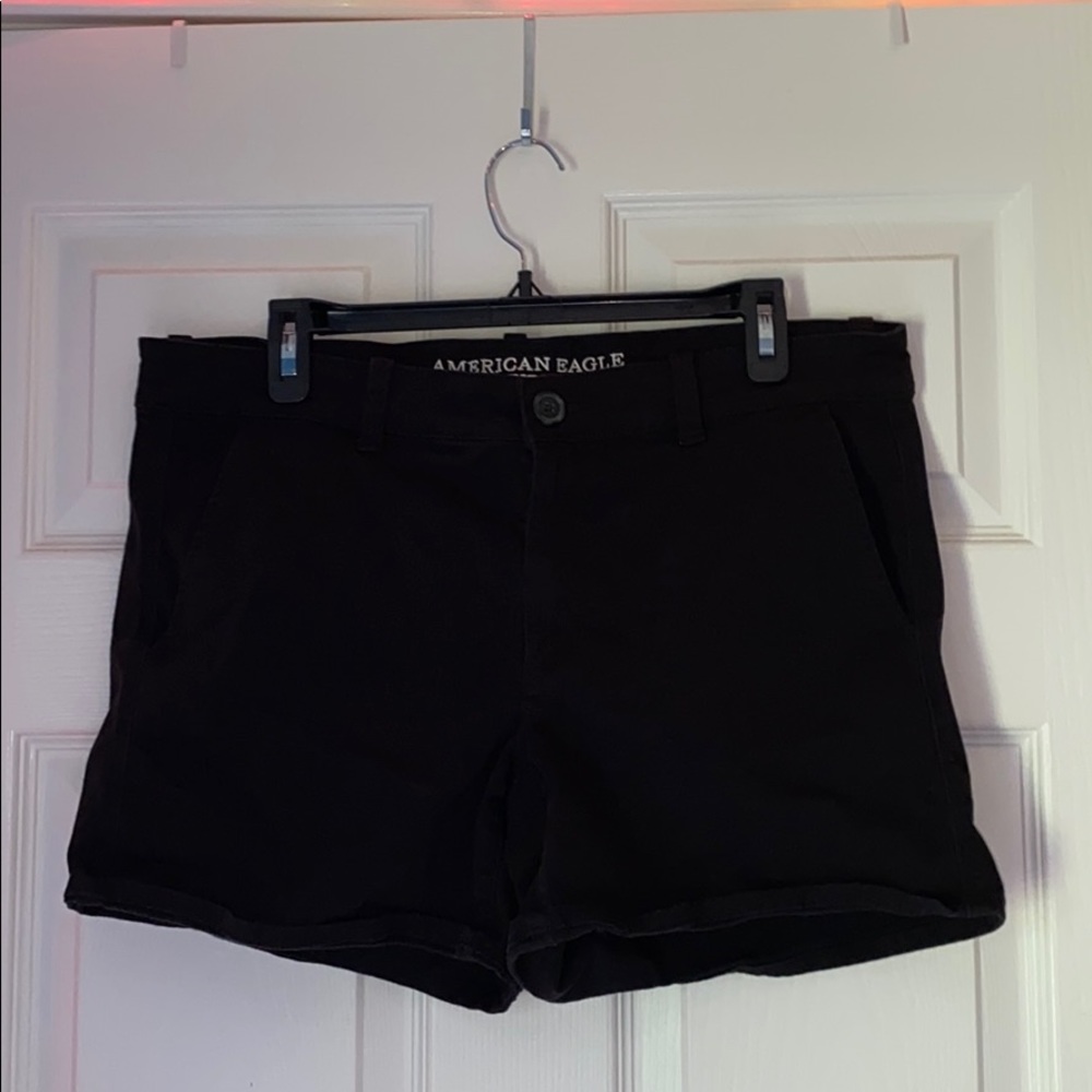 American Eagle Midi Black Denim Short